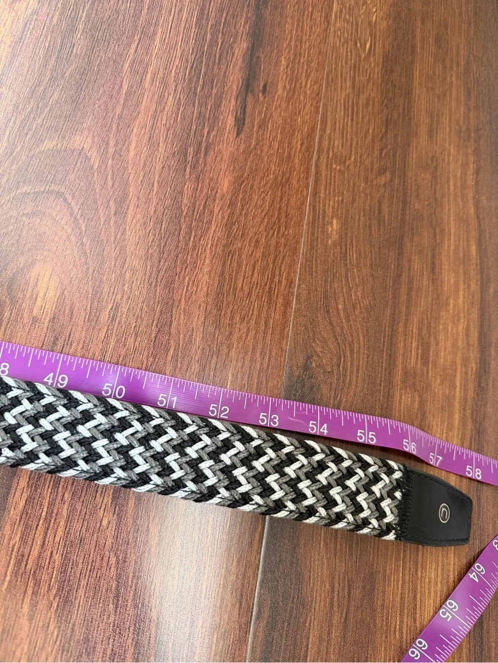 Nexbelt Uncut Braided Ratchet Golf Belt Black Silver Gray Like New